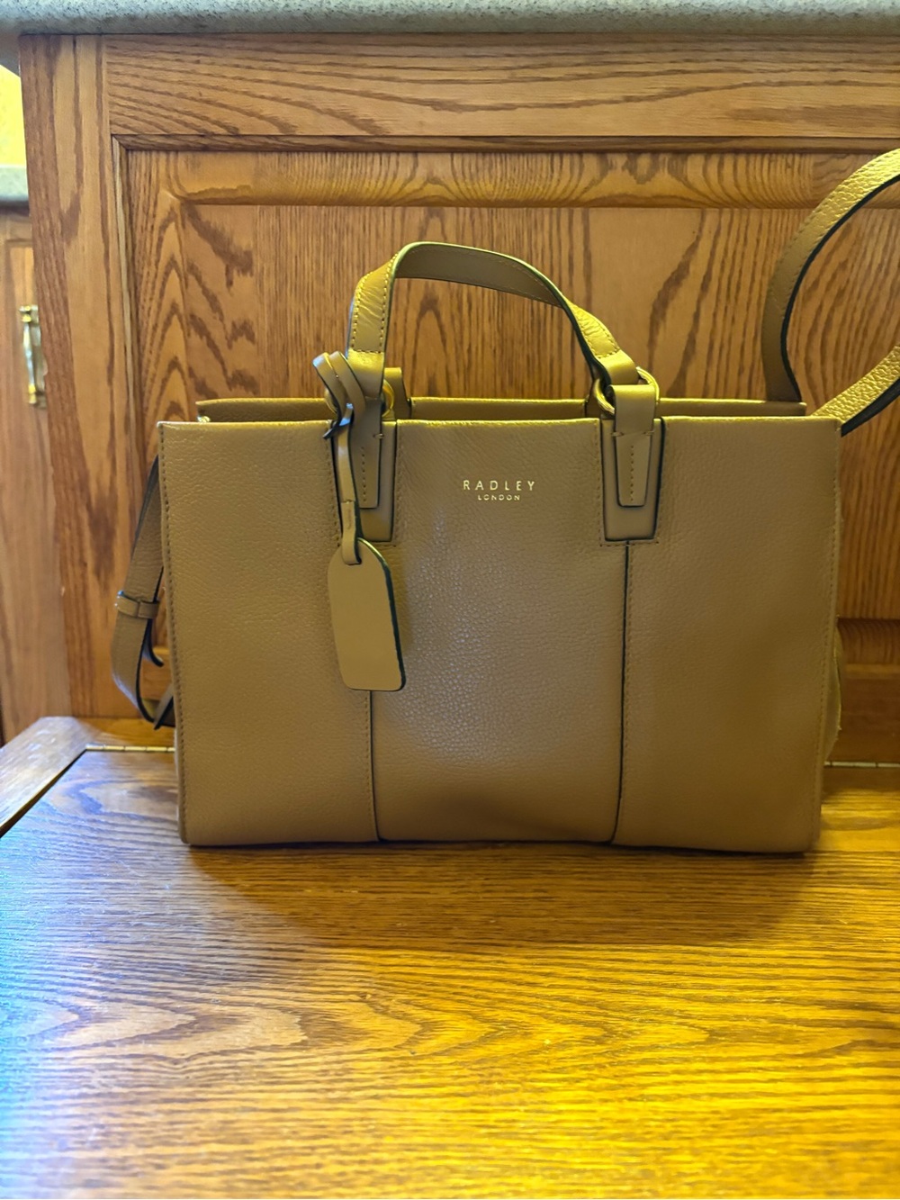 RADLEY LONDON Tan Pebbled Leather Handbag